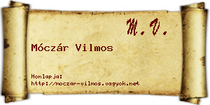 Móczár Vilmos névjegykártya