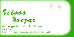 vilmos moczar business card