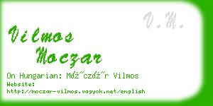 vilmos moczar business card